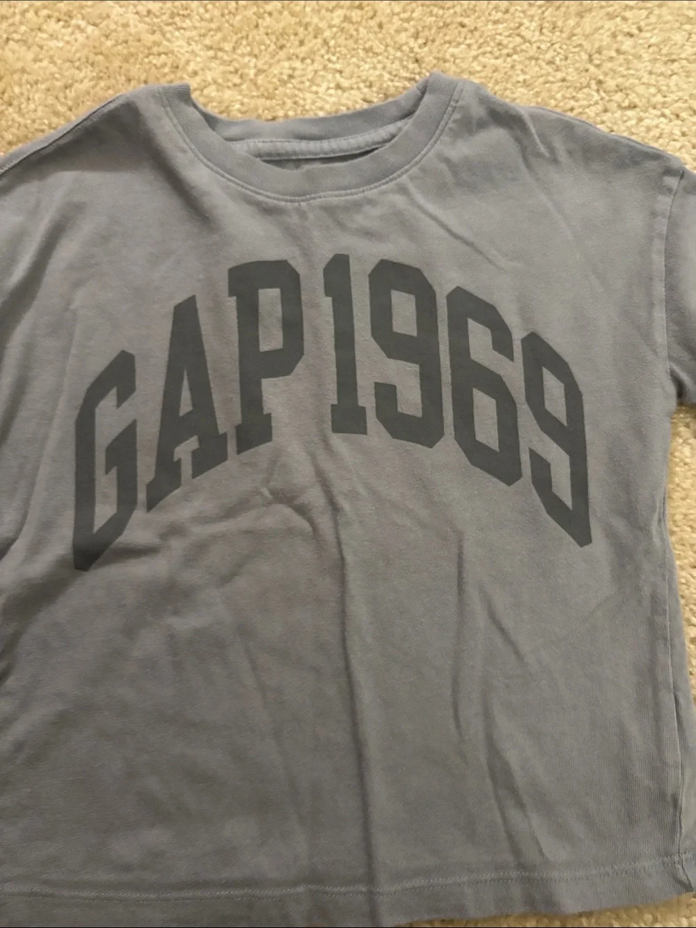 GAP Gray Long Sleeve Tee with 'GAP 1969' Logo